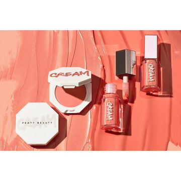 Resting Peach Face FENTY BEAUTY CREAM BLUSH & MINI GLOSS BOMB DUO